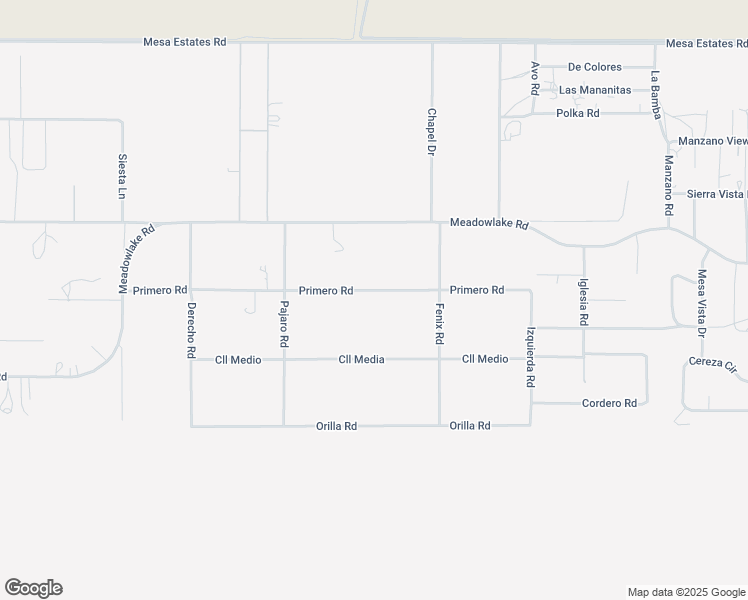 map of restaurants, bars, coffee shops, grocery stores, and more near 48 Primero Road in Los Lunas