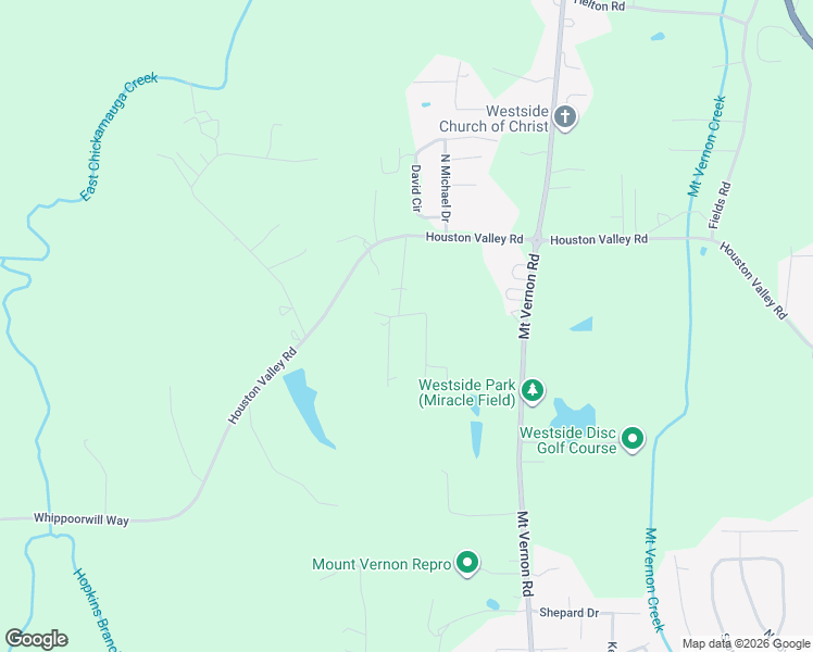 map of restaurants, bars, coffee shops, grocery stores, and more near 717 Vernon Drive in Tunnel Hill