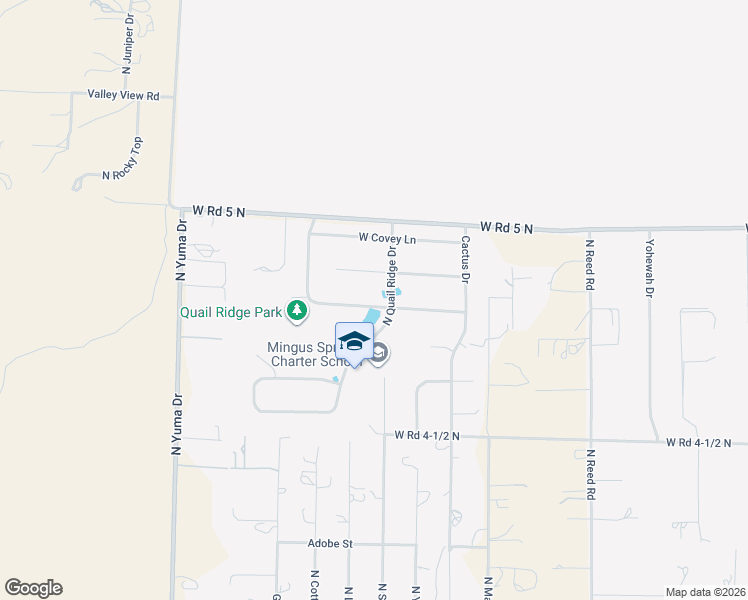 map of restaurants, bars, coffee shops, grocery stores, and more near 2540 Gambel's Ridge Drive in Chino Valley