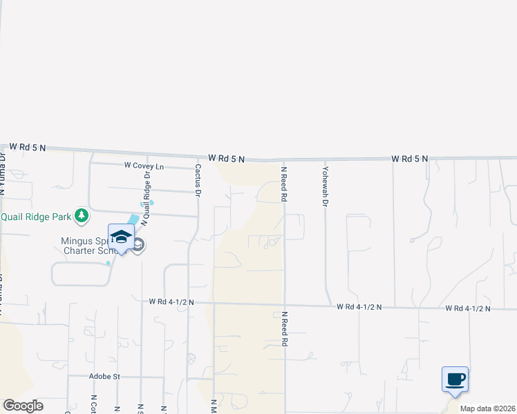 map of restaurants, bars, coffee shops, grocery stores, and more near 3874 N Reed Rd in Chino Valley