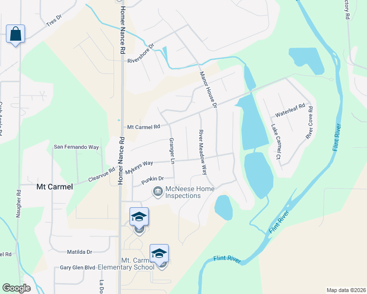 map of restaurants, bars, coffee shops, grocery stores, and more near 101 Ivy Green Lane in Huntsville