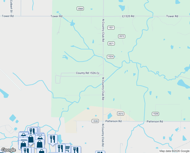 map of restaurants, bars, coffee shops, grocery stores, and more near 16910 1526 Court in Ada