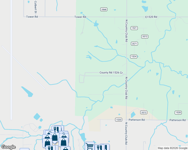 map of restaurants, bars, coffee shops, grocery stores, and more near 16694 1526 Court in Ada