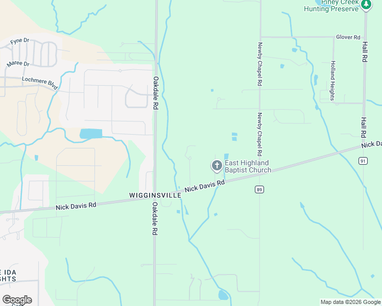 map of restaurants, bars, coffee shops, grocery stores, and more near 23173 Nick Davis Road in Athens