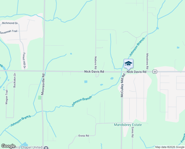 map of restaurants, bars, coffee shops, grocery stores, and more near 25510 Nick Davis Road in Athens