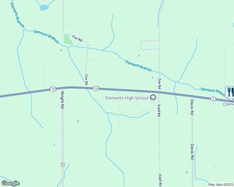 map of restaurants, bars, coffee shops, grocery stores, and more near 7436 U.S. 72 in Athens