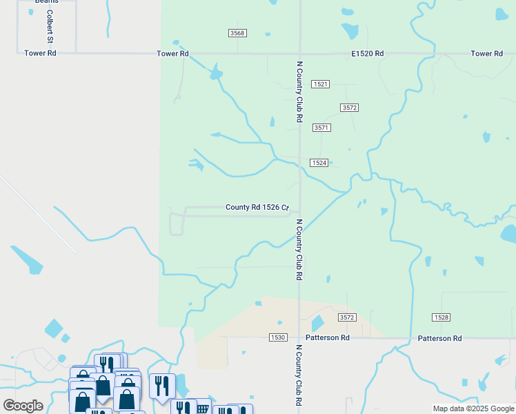map of restaurants, bars, coffee shops, grocery stores, and more near 16842 1526 Court in Ada