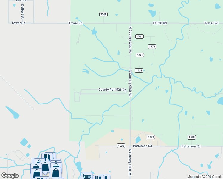 map of restaurants, bars, coffee shops, grocery stores, and more near 16842 1526 Court in Ada