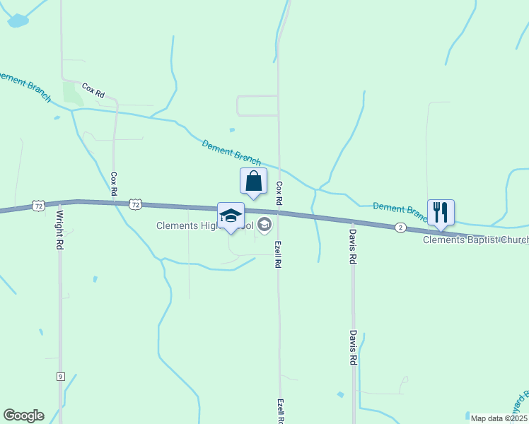 map of restaurants, bars, coffee shops, grocery stores, and more near 7730 U.S. 72 in Athens