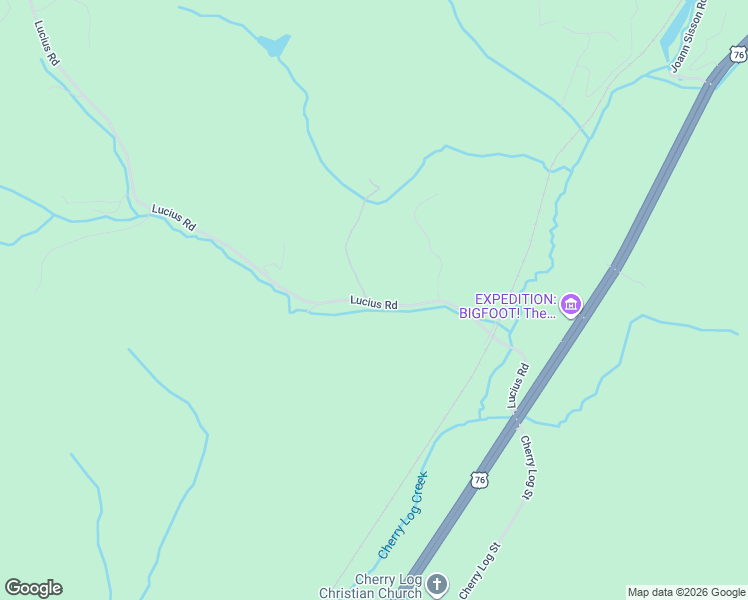 map of restaurants, bars, coffee shops, grocery stores, and more near 60 Allen Road in Cherry Log