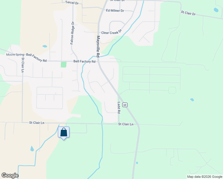 map of restaurants, bars, coffee shops, grocery stores, and more near 4352 Maysville Road Northeast in Huntsville