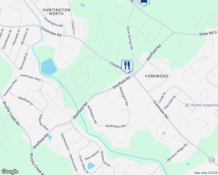 map of restaurants, bars, coffee shops, grocery stores, and more near 120 Pinnacle Lane in Easley
