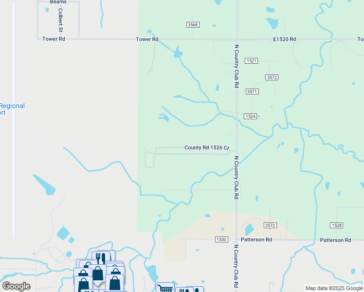 map of restaurants, bars, coffee shops, grocery stores, and more near 16744 1526 Court in Ada