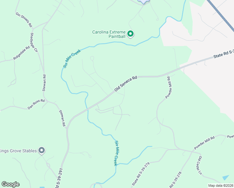 map of restaurants, bars, coffee shops, grocery stores, and more near 701 Old Seneca Road in Central