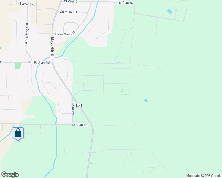 map of restaurants, bars, coffee shops, grocery stores, and more near 150 Blackburn Trace in Huntsville