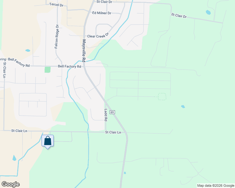 map of restaurants, bars, coffee shops, grocery stores, and more near Blackburn Trace in Huntsville