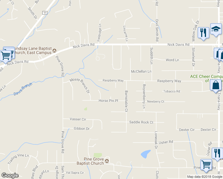 map of restaurants, bars, coffee shops, grocery stores, and more near 104 Persimmon Circle in Madison