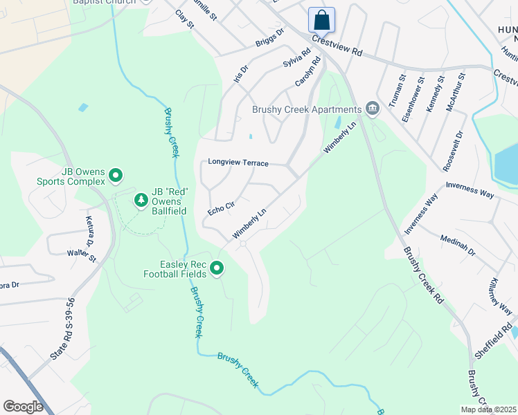 map of restaurants, bars, coffee shops, grocery stores, and more near 306 Wimberly Lane in Easley