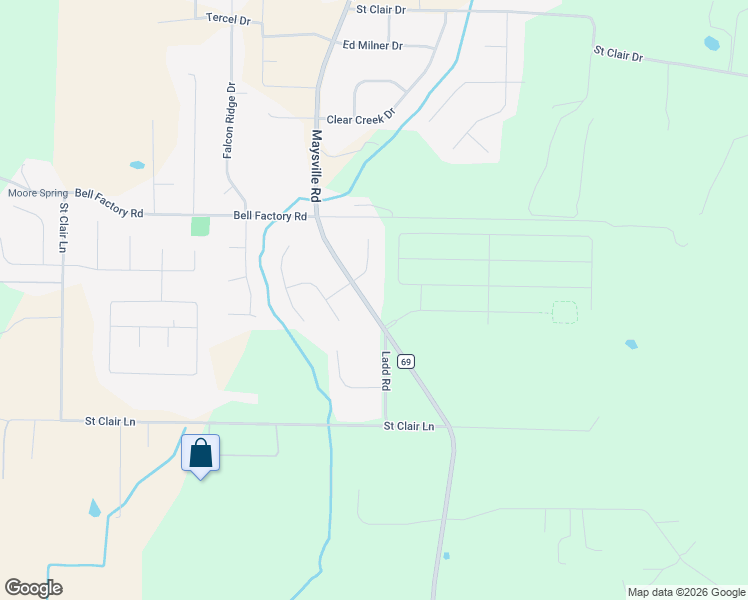 map of restaurants, bars, coffee shops, grocery stores, and more near 4352 Maysville Road in Huntsville