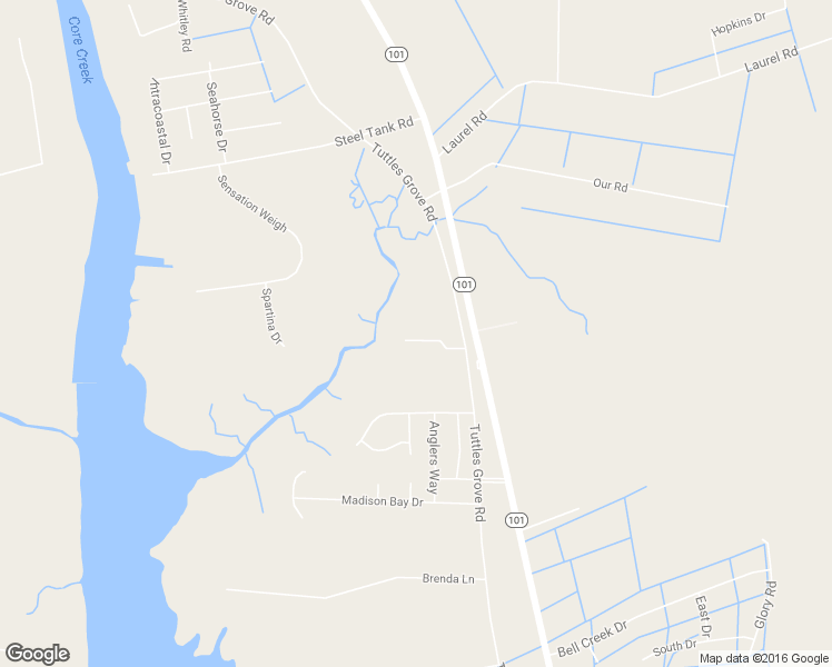 map of restaurants, bars, coffee shops, grocery stores, and more near 515 Tuttles Grove Road in Beaufort