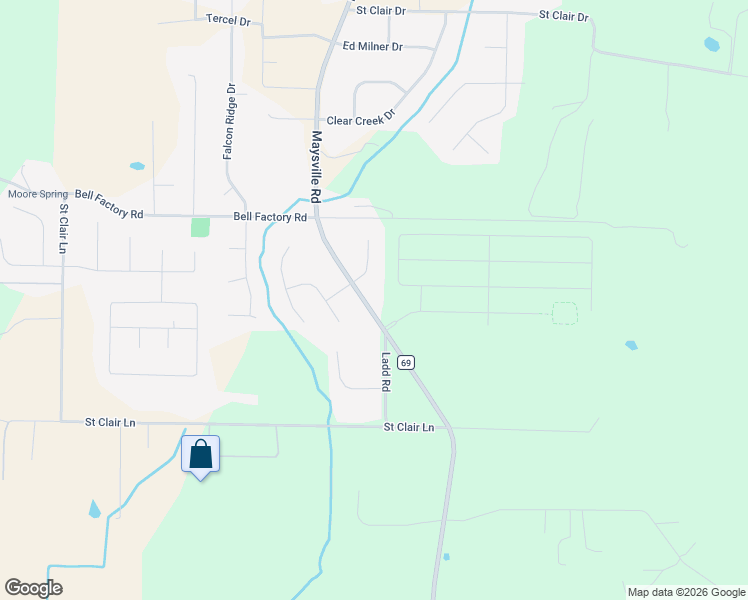 map of restaurants, bars, coffee shops, grocery stores, and more near 4352 Maysville Road in Huntsville