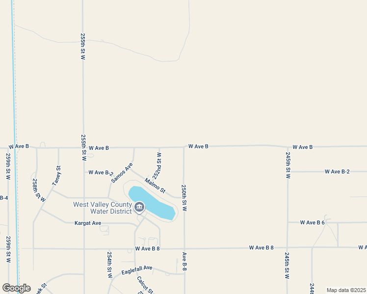 map of restaurants, bars, coffee shops, grocery stores, and more near 25000 West Avenue B in Lancaster