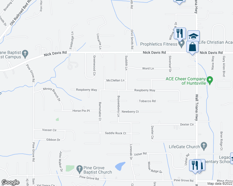 map of restaurants, bars, coffee shops, grocery stores, and more near 159 Raspberry Way in Madison
