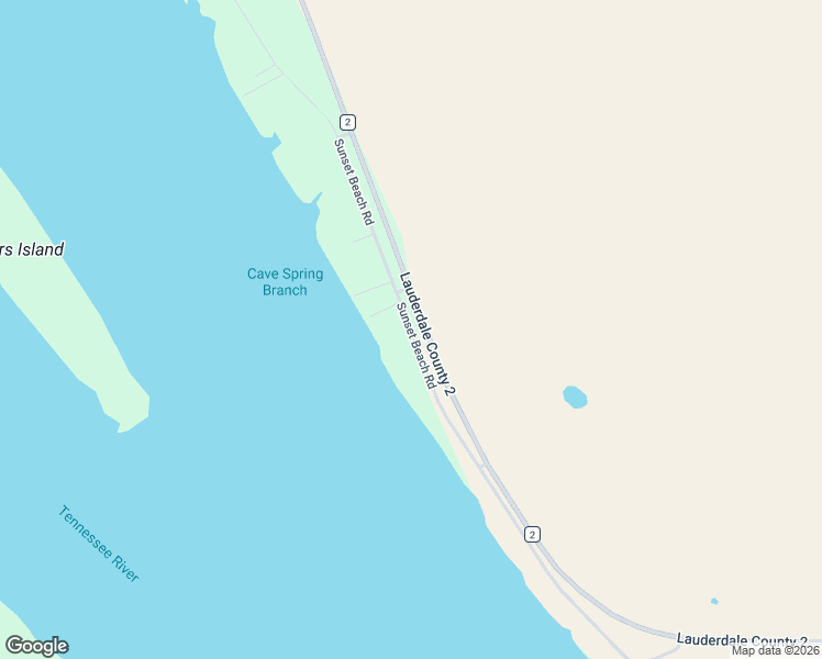 map of restaurants, bars, coffee shops, grocery stores, and more near Sunset Beach Road in Lauderdale County