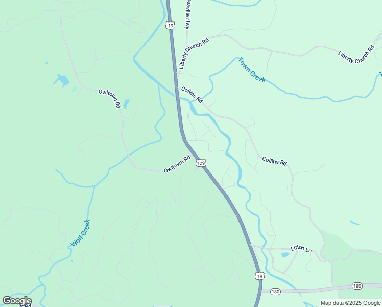 map of restaurants, bars, coffee shops, grocery stores, and more near 0 Owltown Road in Blairsville
