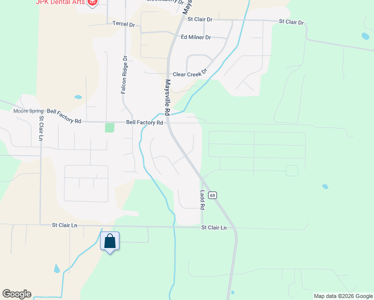 map of restaurants, bars, coffee shops, grocery stores, and more near 108 Raptor Court in Huntsville