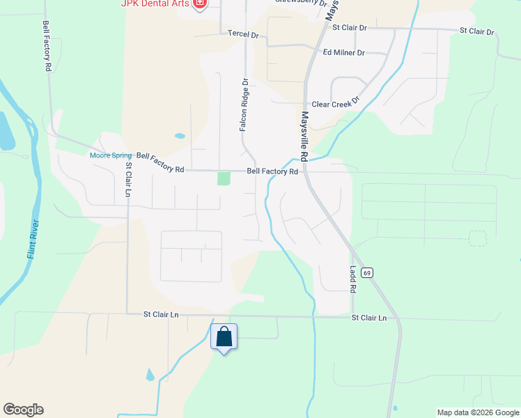 map of restaurants, bars, coffee shops, grocery stores, and more near 111 Mikaelas Way in Huntsville