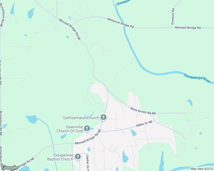 map of restaurants, bars, coffee shops, grocery stores, and more near 4911 Old Mitchell Bridge Road Northeast in Dalton
