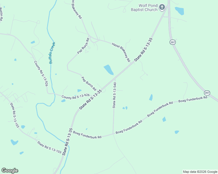 map of restaurants, bars, coffee shops, grocery stores, and more near 101 Griffin Road in Pageland