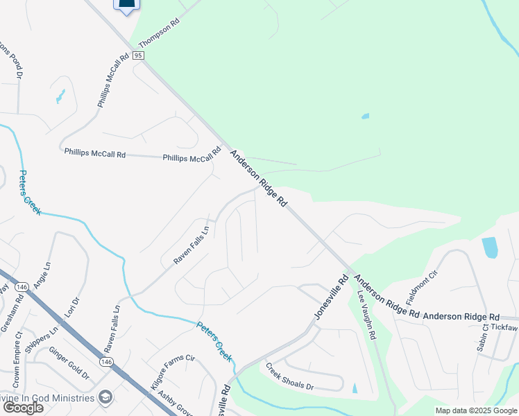 map of restaurants, bars, coffee shops, grocery stores, and more near 203 Peters Glenn Court in Simpsonville