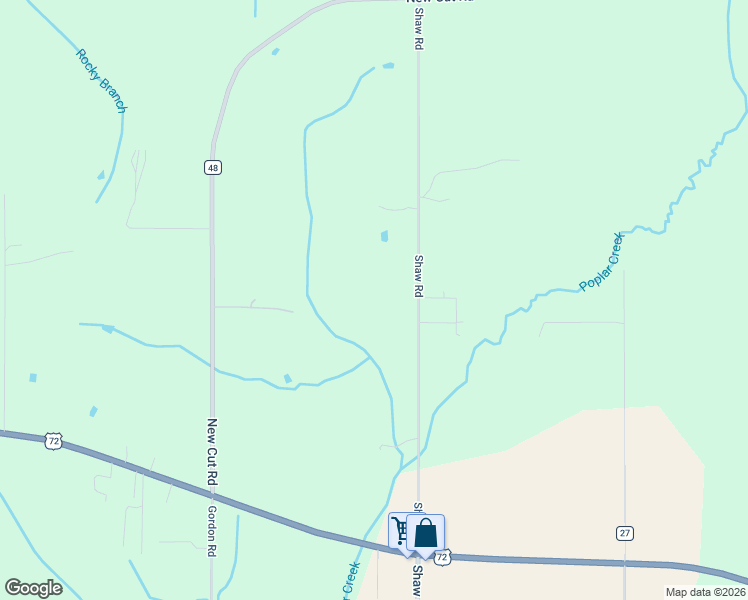 map of restaurants, bars, coffee shops, grocery stores, and more near 16841 Shaw Road in Athens