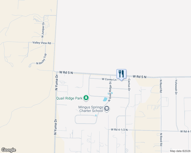 map of restaurants, bars, coffee shops, grocery stores, and more near 2620 W Covey Ln in Chino Valley