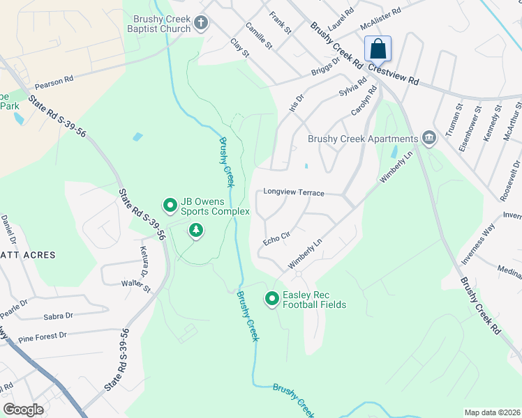 map of restaurants, bars, coffee shops, grocery stores, and more near 106 Bent Tree Street in Easley