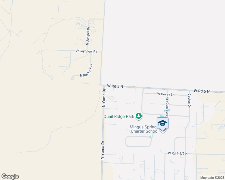 map of restaurants, bars, coffee shops, grocery stores, and more near 2945 West Road 5 North in Chino Valley