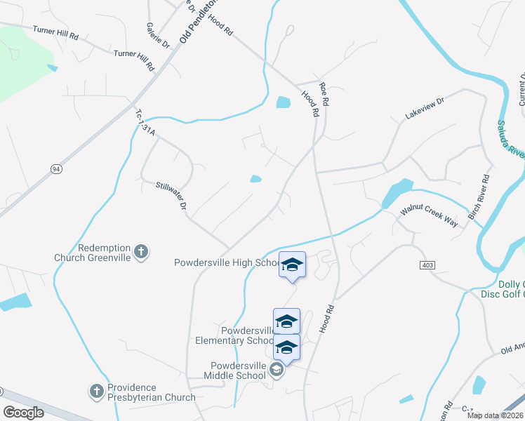 map of restaurants, bars, coffee shops, grocery stores, and more near 506 Roe Road in Greenville