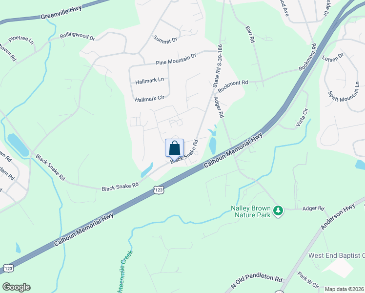 map of restaurants, bars, coffee shops, grocery stores, and more near 760 Black Snake Road in Easley