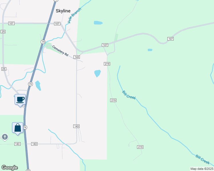 map of restaurants, bars, coffee shops, grocery stores, and more near 309 County Road 219 in Scottsboro