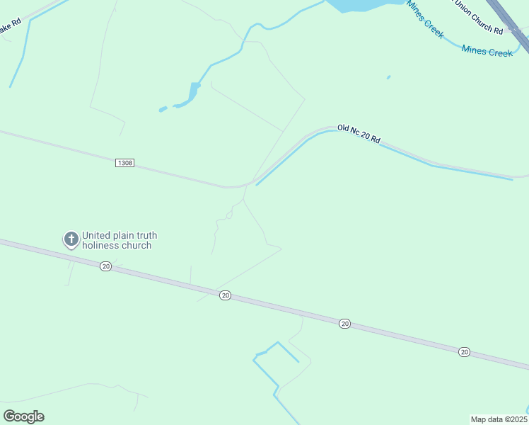 map of restaurants, bars, coffee shops, grocery stores, and more near 1345 Old Nc 20 Road in Saint Pauls