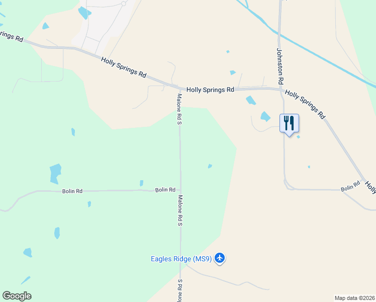 map of restaurants, bars, coffee shops, grocery stores, and more near 3798 Malone Road South in Hernando