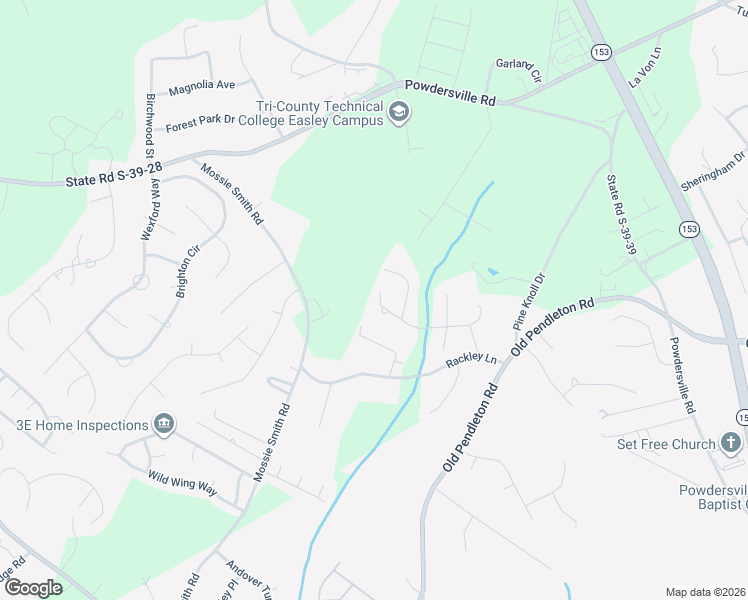 map of restaurants, bars, coffee shops, grocery stores, and more near 403 Stonewall Drive in Easley