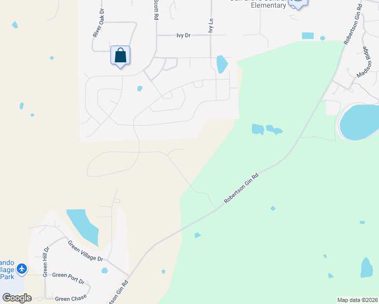 map of restaurants, bars, coffee shops, grocery stores, and more near 3985 Robertson Gin Road in Hernando