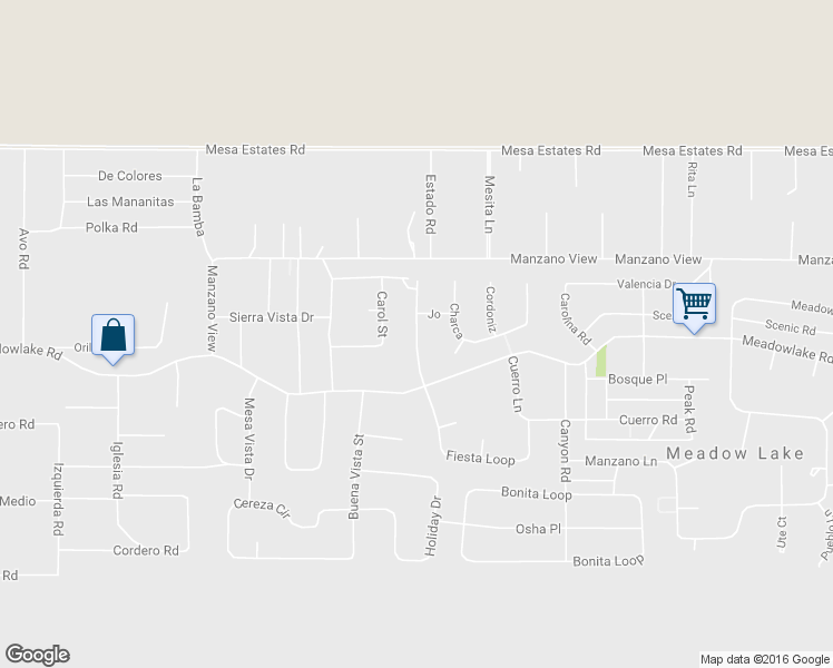 map of restaurants, bars, coffee shops, grocery stores, and more near 63 Mayo Loop in Los Lunas