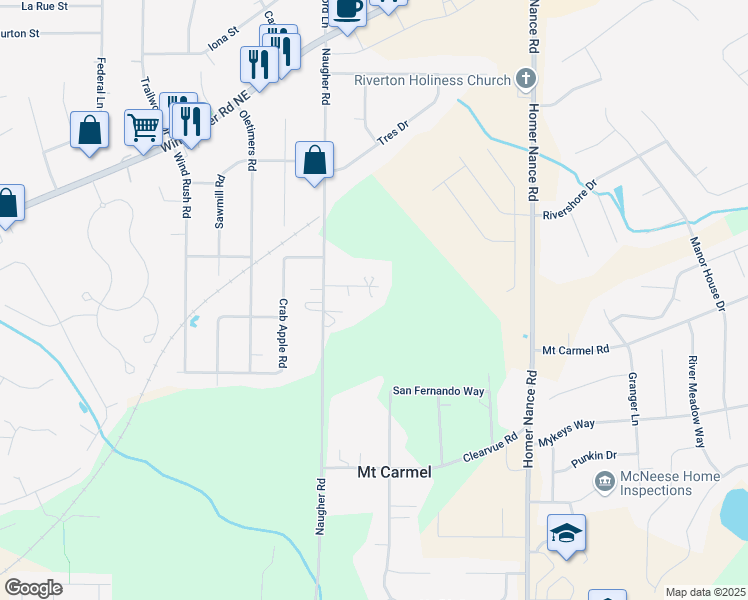 map of restaurants, bars, coffee shops, grocery stores, and more near 137 David Road in Huntsville