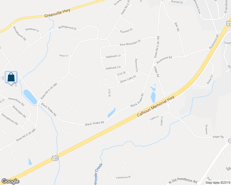 map of restaurants, bars, coffee shops, grocery stores, and more near 522 Silver Lake Drive in Easley