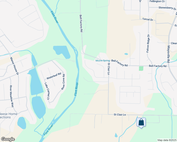 map of restaurants, bars, coffee shops, grocery stores, and more near 123 Southfork Drive in Huntsville