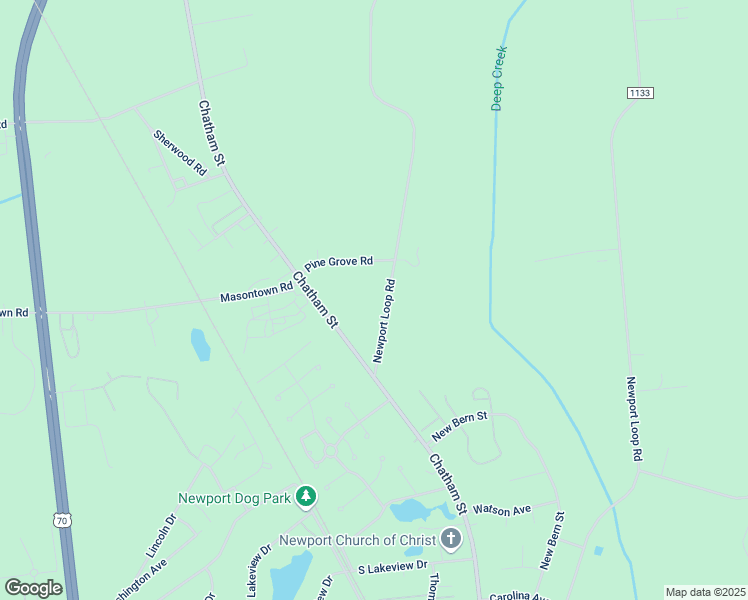 map of restaurants, bars, coffee shops, grocery stores, and more near 1274 Newport Loop Road in Newport